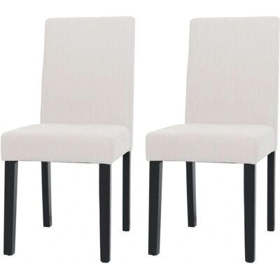 HHG Littau - crema tela madera oscura - Silla HHG Littau - crema tela madera oscura - Silla