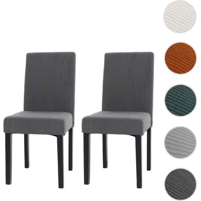 Ensemble de 2 Chaises Mendler Gris Foncé - Chaises de Salle à Manger - Publicité Ensemble de 2 Chaises Mendler Gris Foncé - Chaises de Salle à Manger - Publicité