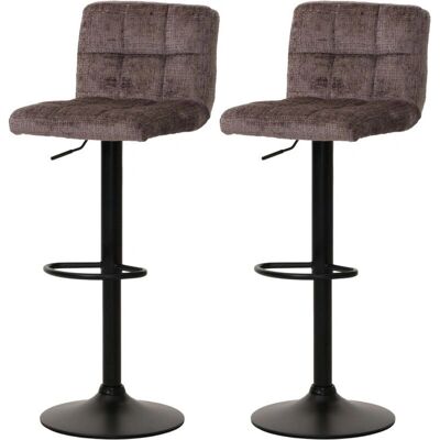 HHG - 847 - Marrón - Chenilla 465 g/m² - Taburetes de bar HHG - 847 - Marrón - Chenilla 465 g/m² - Taburetes de bar
