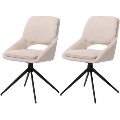 HHG - 612 - crema - Bouclé tela -Dining chair HHG - 612 - crema - Bouclé tela -Dining chair