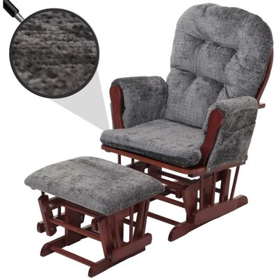 MCW-C76 - Anthrazitgrau - Chenille-Stoff - Massivholzrahmen - Sessel MCW-C76 - Anthrazitgrau - Chenille-Stoff - Massivholzrahmen - Sessel