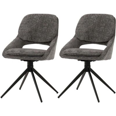 HHG - HHG 617 - Gris oscuro - Chenilla 490 g/m² - Dining chair HHG - HHG 617 - Gris oscuro - Chenilla 490 g/m² - Dining chair