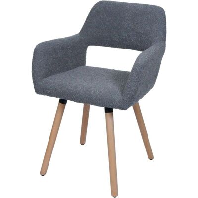 HHG - 873 II - Gris oscuro - tela bouclé - Silla de comedor HHG - 873 II - Gris oscuro - tela bouclé - Silla de comedor