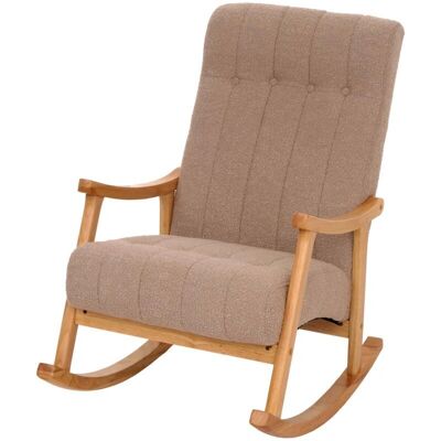 HHG - 862 - Taupe - Tela bouclé 450 g/m² - Silla mecedora HHG - 862 - Taupe - Tela bouclé 450 g/m² - Silla mecedora