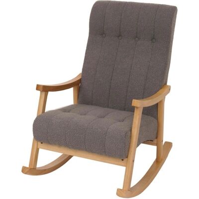 HHG - 862 - Gris oscuro - tela bouclé - Silla mecedora HHG - 862 - Gris oscuro - tela bouclé - Silla mecedora