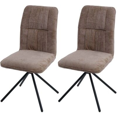 HHG - 432 - Marrón claro - Tejido chenilla - Dining chairs HHG - 432 - Marrón claro - Tejido chenilla - Dining chairs