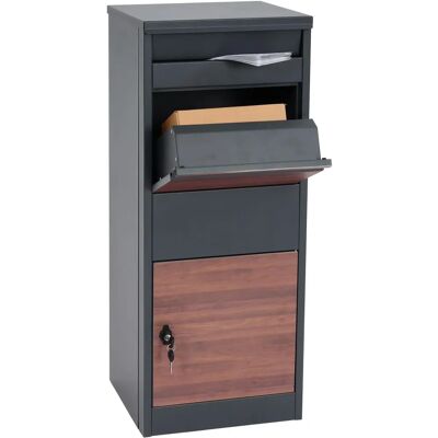 Nova - Boîte aux lettres en acier zingué pour lettres et colis - Publicité Nova - Boîte aux lettres en acier zingué pour lettres et colis - Publicité