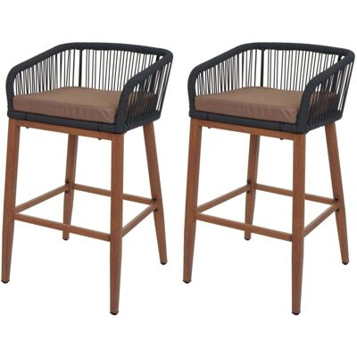 HHG - HHG 110 - Antracita - Topo - Taburete de bar HHG - HHG 110 - Antracita - Topo - Taburete de bar