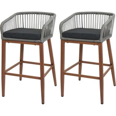 HHG - HHG 110 - Gris claro - Gris oscuro - Taburete de bar HHG - HHG 110 - Gris claro - Gris oscuro - Taburete de bar