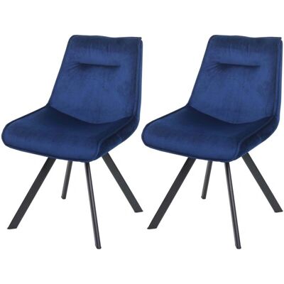 HHG 597 Azul Terciopelo Metal Silla de comedor HHG 597 Azul Terciopelo Metal Silla de comedor