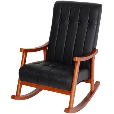 Silla mecedora reclinable HHG 624 negra Silla mecedora reclinable HHG 624 negra