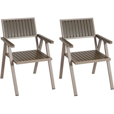 Ensemble de Chaises de Jardin Mendler - Aluminium & Polyéthylène - 2 Pièces - Publicité Ensemble de Chaises de Jardin Mendler - Aluminium & Polyéthylène - 2 Pièces - Publicité