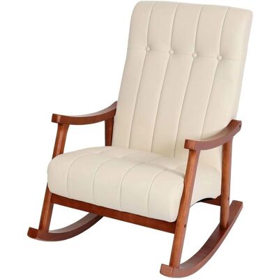 Silla mecedora HHG 624 Beige Reclinable Silla mecedora HHG 624 Beige Reclinable