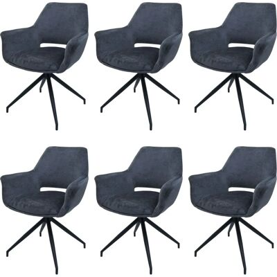 HHG - 745 - Gris oscuro - Tejido metálico - Silla de comedor HHG - 745 - Gris oscuro - Tejido metálico - Silla de comedor