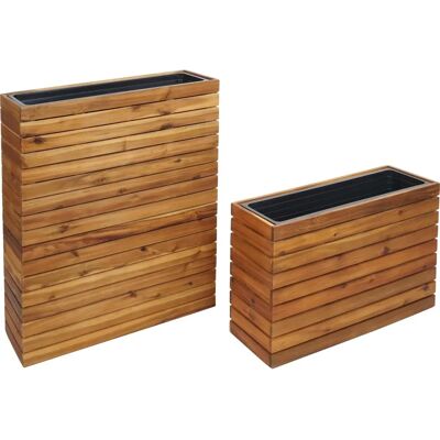 MCW L21-2 Akazienholz Pflanzkübel - 63cm Innen/Außen MCW L21-2 Akazienholz Pflanzkübel - 63cm Innen/Außen