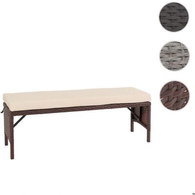 Mendler - Hwc-g16 - Polyrotin marron - Banc de jardin - Publicité Mendler - Hwc-g16 - Polyrotin marron - Banc de jardin - Publicité
