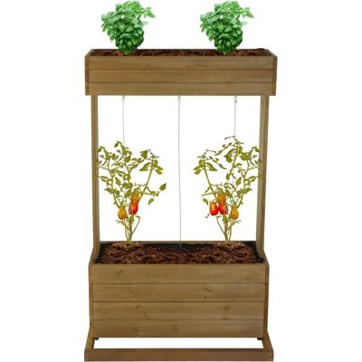 MENDLER Parterre surélevé avec 2 jardinières - Bois durable extérieur - Publicité MENDLER Parterre surélevé avec 2 jardinières - Bois durable extérieur - Publicité