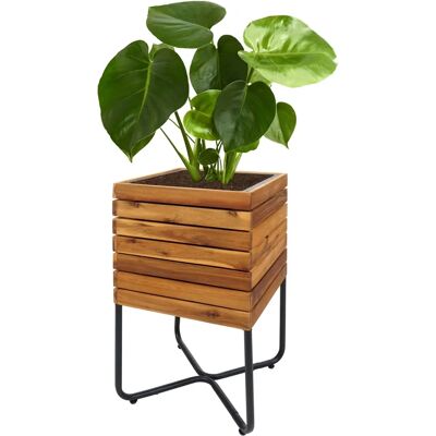 Jardinière Mendler HWC-L25 - Bois d'acacia - 60x33x33cm - Publicité Jardinière Mendler HWC-L25 - Bois d'acacia - 60x33x33cm - Publicité