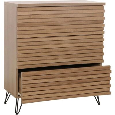 Cómoda de madera HHG-449 - 3 cajones - Almacenamiento elegante Cómoda de madera HHG-449 - 3 cajones - Almacenamiento elegante