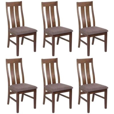 MCW M58 Esszimmerstuhl - Set mit 6, Taupe, Holzrahmen MCW M58 Esszimmerstuhl - Set mit 6, Taupe, Holzrahmen