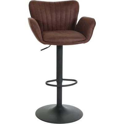 Tabouret de Bar Pivotant Réglable Marron HW C-M67 - Publicité Tabouret de Bar Pivotant Réglable Marron HW C-M67 - Publicité