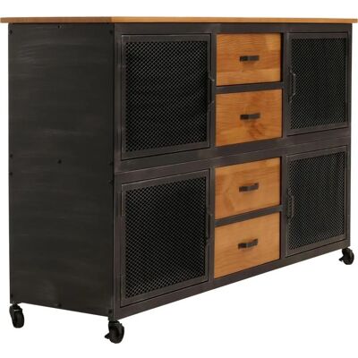 MCW N28-S Retro Kommode mit Rollen - Sideboard MCW N28-S Retro Kommode mit Rollen - Sideboard
