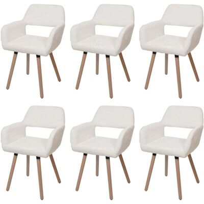 HHG - 867 II - Crema - Chenilla 465 g/m² - Silla de comedor HHG - 867 II - Crema - Chenilla 465 g/m² - Silla de comedor