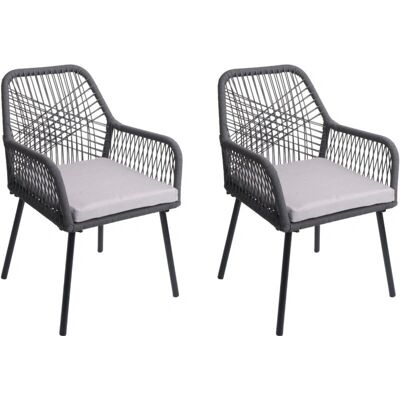 HHG - HHG 469 - Cuerda Antracita - Silla de Jardín HHG - HHG 469 - Cuerda Antracita - Silla de Jardín