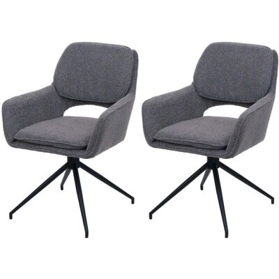 HHG - 638 - Bouclé 540 g/m² - Gris - Sillas de comedor HHG - 638 - Bouclé 540 g/m² - Gris - Sillas de comedor