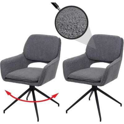 MCW N74-B - Drehstuhl mit Bouclé & 180° Drehung MCW N74-B - Drehstuhl mit Bouclé & 180° Drehung