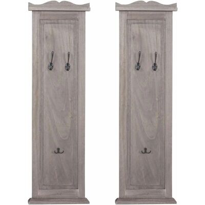 Panel de Perchero de Pared Hegele - Rústico con 3 Ganchos - 109cm Panel de Perchero de Pared Hegele - Rústico con 3 Ganchos - 109cm