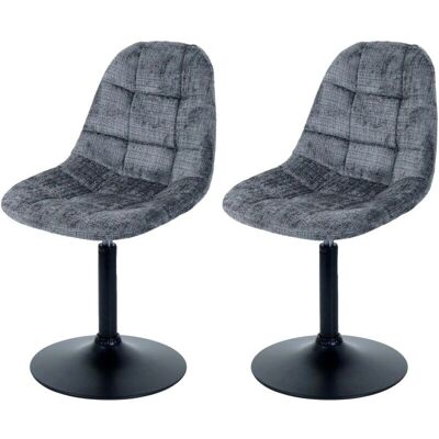 HHG - 837 - Gris oscuro - Chenilla 465 g/m² - Sillas de comedor HHG - 837 - Gris oscuro - Chenilla 465 g/m² - Sillas de comedor