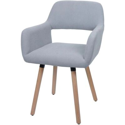 Silla de comedor HHG 878 ii - Tela, Haya, Gris Silla de comedor HHG 878 ii - Tela, Haya, Gris