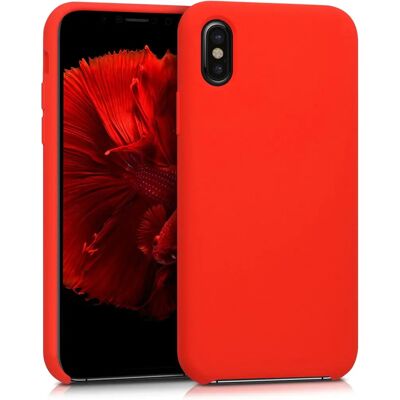 kwmobile 42495.09 Capa flexível vermelha para iPhone X - capa de telefone kwmobile 42495.09 Capa flexível vermelha para iPhone X - capa de telefone