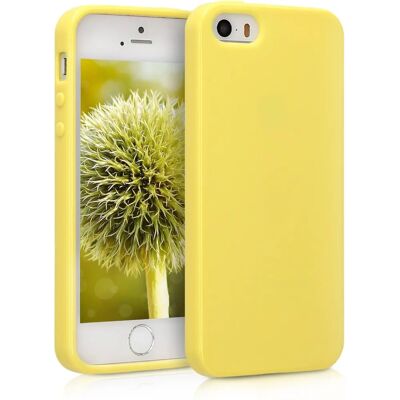 Capa amarela kwmobile para iPhone SE - Capinha de couro sintético Capa amarela kwmobile para iPhone SE - Capinha de couro sintético
