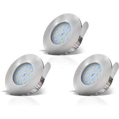 B.K.LICHT Wbudowana lampa LED - IP44, ultracienka, 5W, srebrna B.K.LICHT Wbudowana lampa LED - IP44, ultracienka, 5W, srebrna