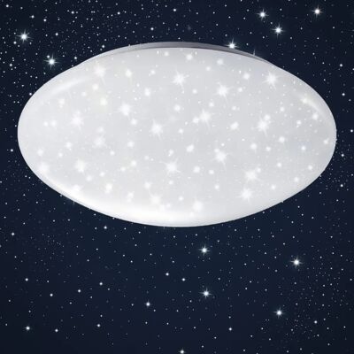Luminária de Teto LED B.K.LICHT - Decoração Céu Estrelado, 4000K, 1200lm, Ø28cm - Luminária de Teto Luminária de Teto LED B.K.LICHT - Decoração Céu Estrelado, 4000K, 1200lm, Ø28cm - Luminária de Teto