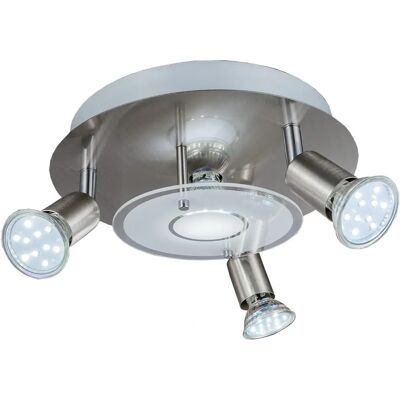 Luce a soffitto LED rotonda B.K.LICHT - 4 lampadine GU10, Regolabili & Moderna Luce a soffitto LED rotonda B.K.LICHT - 4 lampadine GU10, Regolabili & Moderna
