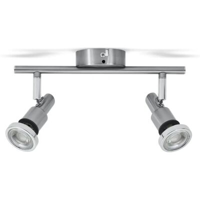 B.K.LICHT Lampada da soffitto LED regolabile IP44 2 lampadine GU10 5W 400Lm B.K.LICHT Lampada da soffitto LED regolabile IP44 2 lampadine GU10 5W 400Lm
