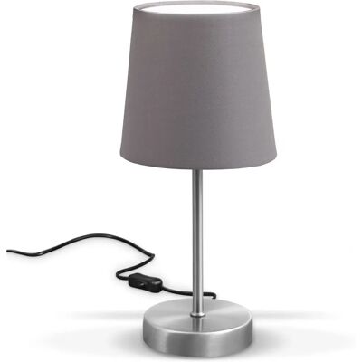 B.K.Licht Kompakte Graue Tischlampe - Beleuchtung B.K.Licht Kompakte Graue Tischlampe - Beleuchtung