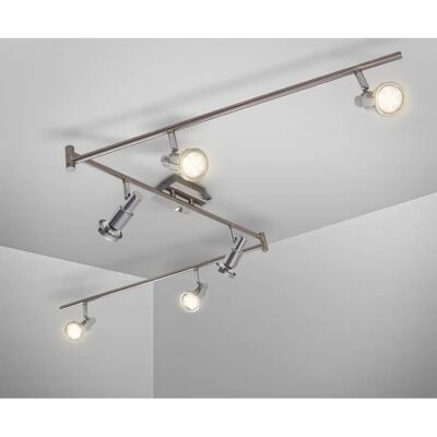 B.K.LICHT Deckenleuchte mit verstellbaren Spots - Modernes Metall, 6 GU10 5W Birnen B.K.LICHT Deckenleuchte mit verstellbaren Spots - Modernes Metall, 6 GU10 5W Birnen