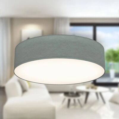 B.K.Licht - Deckenleuchte - Textil Grau - 2 E27 - 38cm - Modernes Wohnzimmerlicht B.K.Licht - Deckenleuchte - Textil Grau - 2 E27 - 38cm - Modernes Wohnzimmerlicht