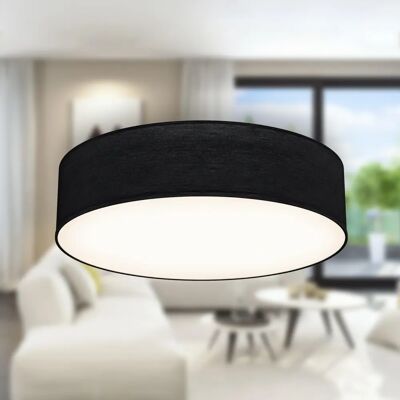 B.k.licht Schwarze Stoff-Deckenleuchte - Deckenlampe mit 2 Fassungen B.k.licht Schwarze Stoff-Deckenleuchte - Deckenlampe mit 2 Fassungen