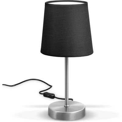 B.K.LICHT Lámpara de mesa LED negra - E14, 25W, Estable, Elegante B.K.LICHT Lámpara de mesa LED negra - E14, 25W, Estable, Elegante