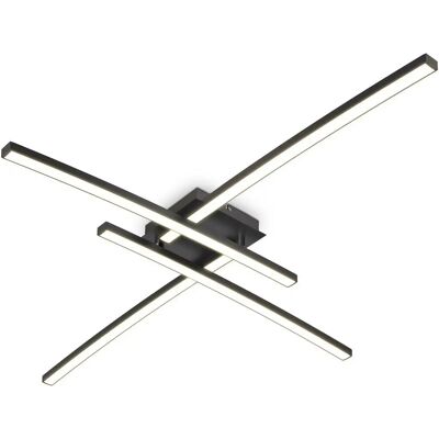 B.K.LICHT Luce a Soffitto LED - 4 Fiamme - Nera - 20W - 69x49x9.3cm B.K.LICHT Luce a Soffitto LED - 4 Fiamme - Nera - 20W - 69x49x9.3cm