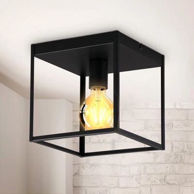 B.K.Licht Model 1 Cage Ceiling Lamp E27 Black - Lighting B.K.Licht Model 1 Cage Ceiling Lamp E27 Black - Lighting