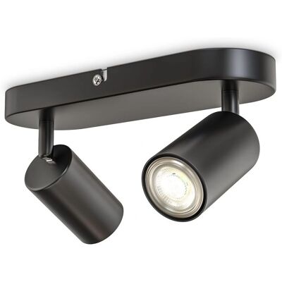 B.K.LICHT Ceiling Lamp - 2-Flame Rotatable GU10 Black Matte B.K.LICHT Ceiling Lamp - 2-Flame Rotatable GU10 Black Matte