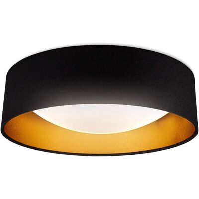 B.K.LICHT Lámpara de techo negro y oro - 2200Lm 18W, 4000K, Ø40cm B.K.LICHT Lámpara de techo negro y oro - 2200Lm 18W, 4000K, Ø40cm