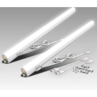 B.K. Licht - Ensemble de 2 lampes LED sous placard - 87.3cm, 15W, 4000K B.K. Licht - Ensemble de 2 lampes LED sous placard - 87.3cm, 15W, 4000K