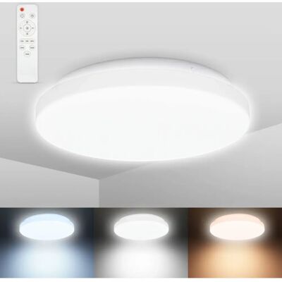 B.k.licht - Lampe de plafond 12W - Température réglable IP44 B.k.licht - Lampe de plafond 12W - Température réglable IP44